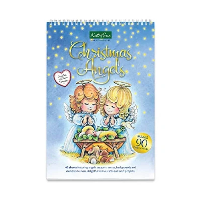 Image of Katy Sue &#039;Christmas Angels&#039; Paper Craft Pad &amp; Card Making Kit (Not Die Cut)