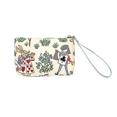 Image of Signare Tapestry Small Wristlet Clutch Bag for Women, Ladies Purses with Wrist Strap &amp; Zip Closure