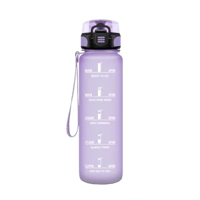 Image of HoneyHolly Sports Water Bottle, 500 ml, Leak Proof Plastic, Suitable for Carbonated Drinks, Bottle Bicycle, Children, School, Fitness, Yoga, Blue Purple