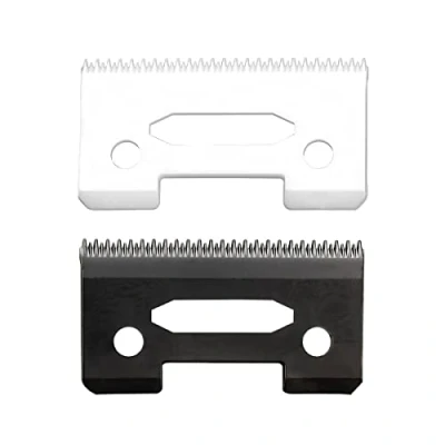 Image of VRMETA Professional Replacement Clipper Ceramic Blades Stagger Tooth 2 Holes Precision Adjustable Hair Parts Blade for Wahl Clippers, 5 Star Senior, Magic Clip