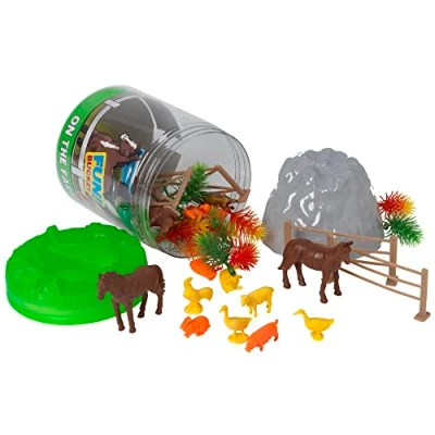 Image of PETERKIN Fun Bucket! On the Farm Have buckets of fun! Roleplay Toys Animal Figures Ages 3+