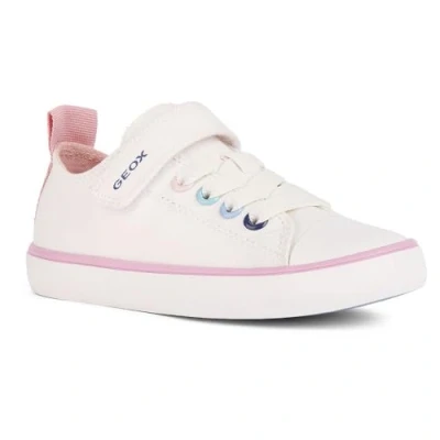 Image of Geox J Gisli Girl A Sneaker, White, 1 UK