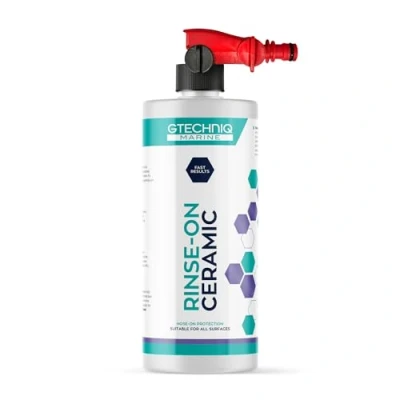Image of Gtechniq Marine Rinse on Ceramic Coating with hose attachment, Repels Dirt Gelcoat, Topcoat, Glass, Metal, Plexiglass, 500ml
