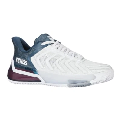 Image of K SWISS Ultrashot 4 Clay court tennis shoes, Men&#039;s, Size: 10H, White/stargazer/neon blaze shoes