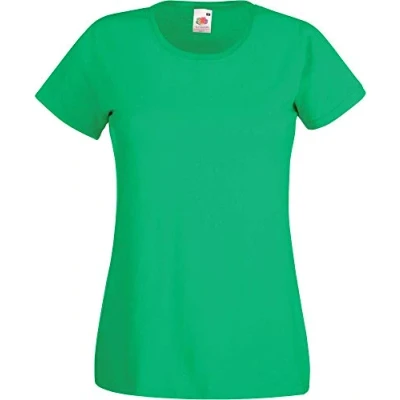 Image of Fruit of the Loom T Shirt Green Kelly
