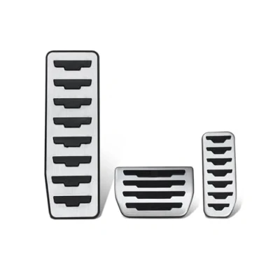 Image of Car Gas Brake Pedal For Range Rover Evoque Land Discovery Sport Jaguar E Pace Steel Footrest Covers Kit