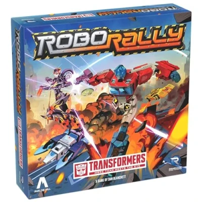 Image of Renegade Game Studios: Robo Rally: Transformers Racing Board Game, Play As Legendary Robots, Rev Up &amp; Roll Out, Ages 14+, 2 4 Players, 45 90 Min