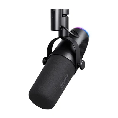 Image of CHERRY XTRFY NGALE X, Professional USB &amp; XLR Microphone for Recordings Streaming, and Plug Play, Cardioid, Low Cut Switch Gaming, Black