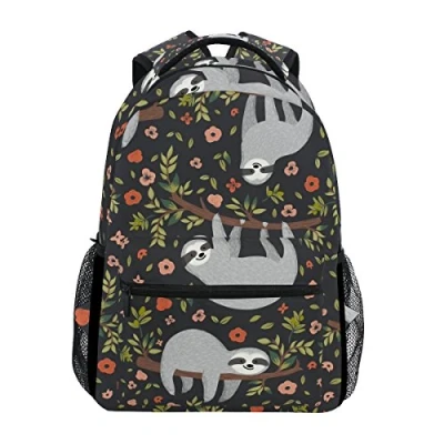 Image of Jeansame Backpack School Bag Laptop Travel Bags for Kids Boys Girls Women Men Cute Sloth Animals