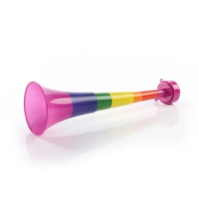 Image of Rainbow Pride Vuvuzela Pack of 1 27cm Long Noisemaker in Colours Perfect Accessory for Month, Marches and Events
