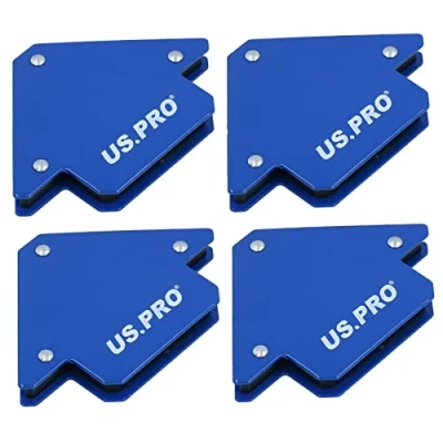 Image of 4pk 25lb 75mm Welding Magnet Arrows Welder Holder Support 45 90 135 Angles