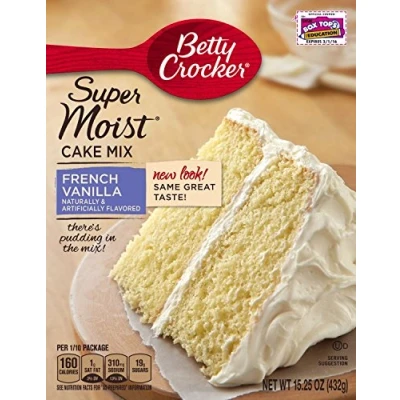Image of Betty Crocker Super Moist French Vanilla Cake Mix (3 Packs