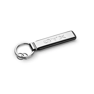 Image of Volkswagen 000087010CFYPN GTX Lettering Keychain Keyring Silver Black Metal, Silver/black, Länge [mm]: 100, Breite 45, Höhe 3, Modern