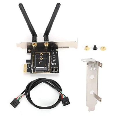 Image of Kafuty 1 PCI E 1X to KEY A Adapter Card, NGFF M.2 WIFI Wireless Module Network Expansion for WINXP, WIN7, WIN8, WIN10, LINUX System