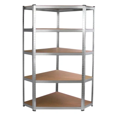 Image of Garage Racking Bundle 4 x 90cm Heavy Duty Racks &amp; 1 Corner Unit/Galvanised Steel Storage Shelving Warehouse Shed Rack
