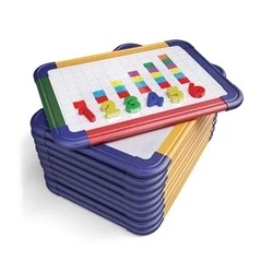 Image of Show Me A4 Magnetic Framed Whiteboards 10 Pieces, Gridded/Plain