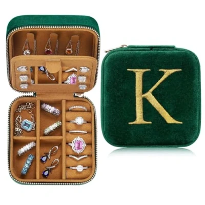 Image of TINGN Pamper Gifts for Women, Friendship Travel Jewellery Box, Organiser, Case, Personalised Box K
