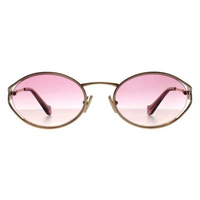 Image of Sunglasses miu Mu 52ys col. zvf1v1 Woman Round Pink