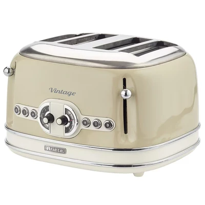 Image of Ariete 156/03 Beige Toaster which is Designed for Four Slices Vinatge beige,