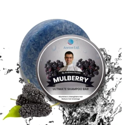 Image of HandMade Solid Shampoo Bar Natural and conditioner For Dry Hair, Hair Nourishment, Prevents Spilt Ends With Plant Based Hydrating SLS Free (MulBerry)