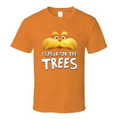 Image of ZUAXUG I Speak for The Trees Lorax T Shirt Yellow