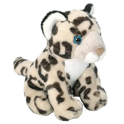 Image of Wild Republic Pocketkins Eco Snow Leopard, Stuffed Animal, 5 Inches, Plush Toy, Made from Recycled Materials, Friendly