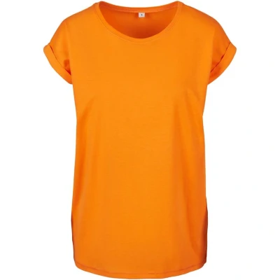 Image of Build Your Brand Women&#039;s Ladies Extended Shoulder Tee T Shirt, Paradise Orange, 3XL UK