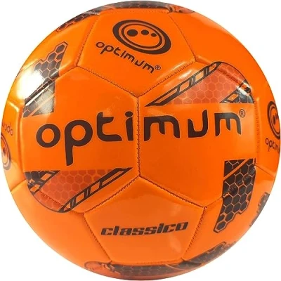 Image of Optimum Classico All Weather Football Ball Stylish, Soft Touch PVC, Even Pressure, Ideal for Training &amp; Matches, Suitable Grounds ORANGE SIZE 5