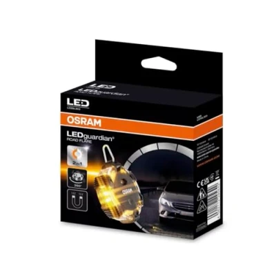 Image of OSRAM LEDguardian road FLARE, LEDSL303, compact magnetic LED warning light, 16 long life LEDs, used in emergency situations on the and minor inspection works vehicle