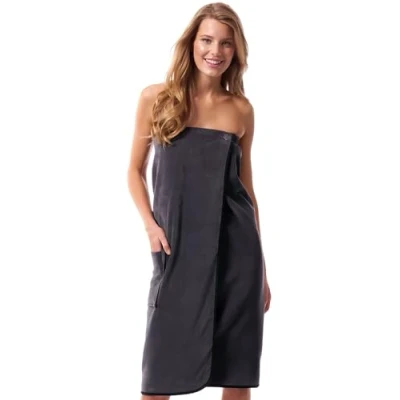 Image of Morgenstern Changing Towel Women Wrap Grey with Elasticated Back One Size