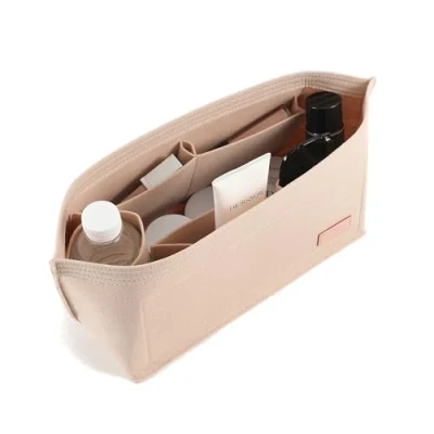 Image of Doxo Purse Organizer Insert Handbag&amp;Tote Felt Bag Fits for Speedy 35 and Neverfull MM(Beige L)