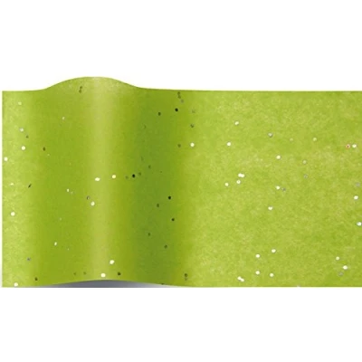 Image of 5 GREEN GEMSTONE WRAPPING TISSUE PAPER SHEETS LUXURY SPARKLY GLITTER GEM 35x45cm