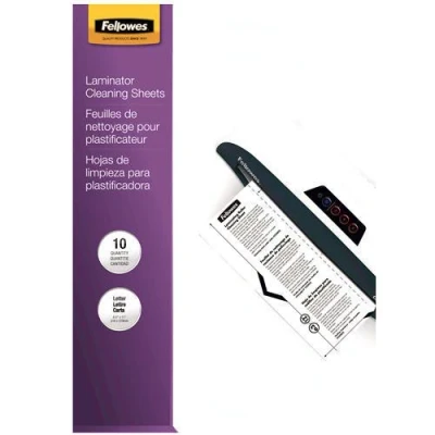 Image of Fellowes A4 Laminator Cleaning Sheets,White,(Pack of 10)