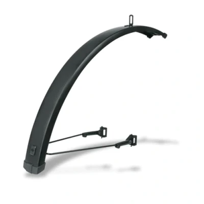 Image of SKS GERMANY INFINITY UNIVERSAL mudguard front 56 27.5&quot; 29&quot; (bicycle mudguard, fits luggage carrier series, aluminium/plastic), Black