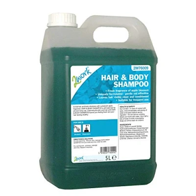 Image of 2Work 2W76009 Hair and Body Wash Apple Fragrance Bulk Bottle, 5 Litre