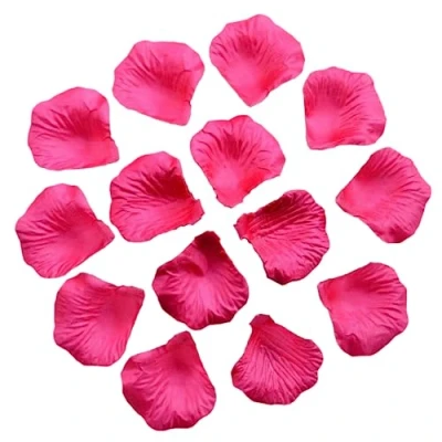 Image of 100pcs Hot Pink Silk Rose Petals Mother’S Day Wedding Confetti Anniversary Table Decorations Christening Flowers Scatter