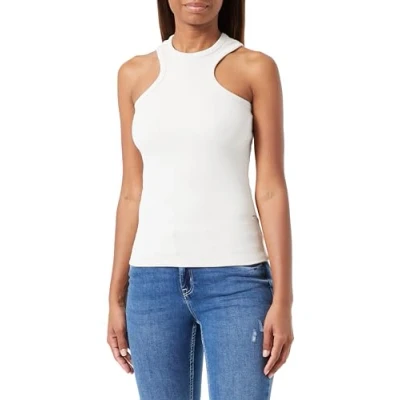 Image of REPLAY Adult W3063A.000.23583P Cami Shirt, Chalk 562, XXS