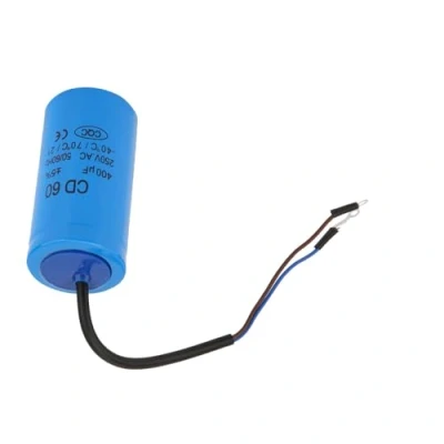 Image of CD60 400 uF Run Capacitor,Motor Capacitor with Wire Lead 250VAC 50/60Hz for Motor Air Compressor
