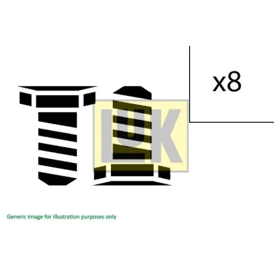 Image of 1131848, 1S416379DA Screw Set, flywheel LuK 411 0119 10
