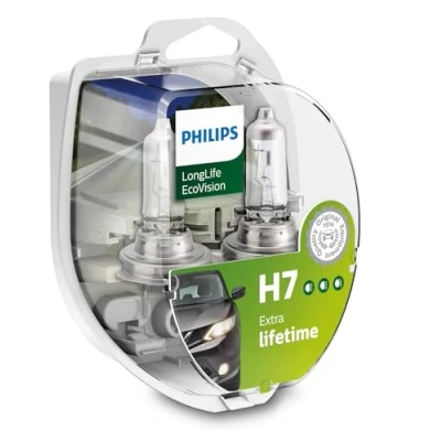 Image of 05104684AA, 5104684AA Light Bulbs PHILIPS LongLife EcoVision 12972LLECOS2 H7 12V 55W PX26d Halogen AUDI: A6 C6 Saloon, A4 B7 C7 Saloon