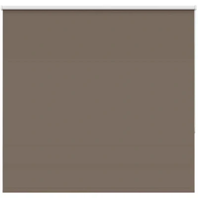 Image of vidaXL Roller Blind Blackout Coffee 145x130 cm Fabric Width 141.6 Polyester
