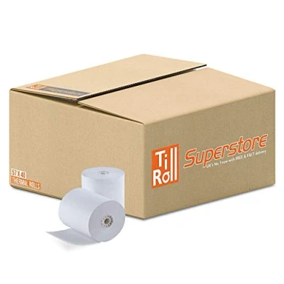 Image of 57 x 40mm Thermal Paper Till Rolls (20 Rolls)