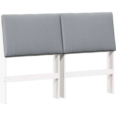 Image of vidaXL Upholstered Headboard Light Grey 150 cm Solid Pine Wood