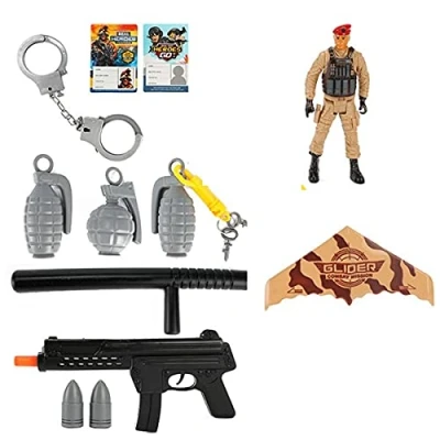 Image of UMKYTOYS Toy Army Soldier With Pistol Kids Toys boys girls