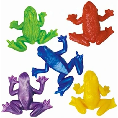 Image of 24Pk Multicolour Stretchy Frogs Creatures Animal Party Bag Fillers for Kids Unisex Strechy Man Bags Sticky Classroom Gifts Lucky Dip Prizes Toys Childrens