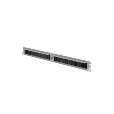 Image of Stalflex 1u Brush Plate 19 inch rack mount Made of Heavy Duty Metal Computer &amp; Server Racks accessory Grommet with Build up Cable Organiser