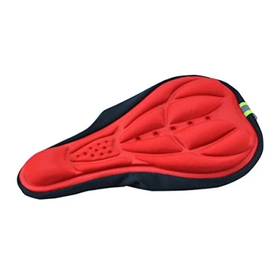 Image of WINOMO Cycling Bike 3D Silicone Soft Thick Gel Cushion Cover Mountain Bicycle Saddle Seat Pad (Red)