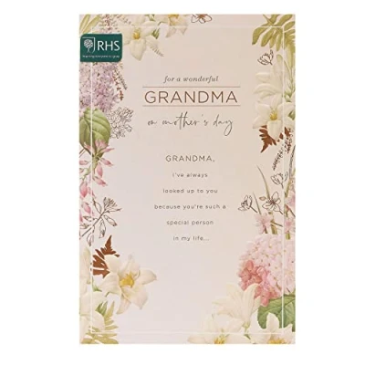 Image of UK Greetings Mother&#039;s Day Card for Grandma Floral Design