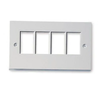 Image of kenable RJ45 Face Plate Wall Socket Quad 4 Port for keystone Jacks