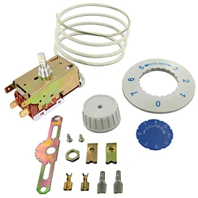 Image of SPARES2GO Universal Temperature Thermostat for Fridge Freezers (Type VC1)